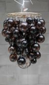 1 x ROAST DESIGNS Bespoke Handcrafted Brown Glass Bubble Chandelier - Original Price £1,795.00+