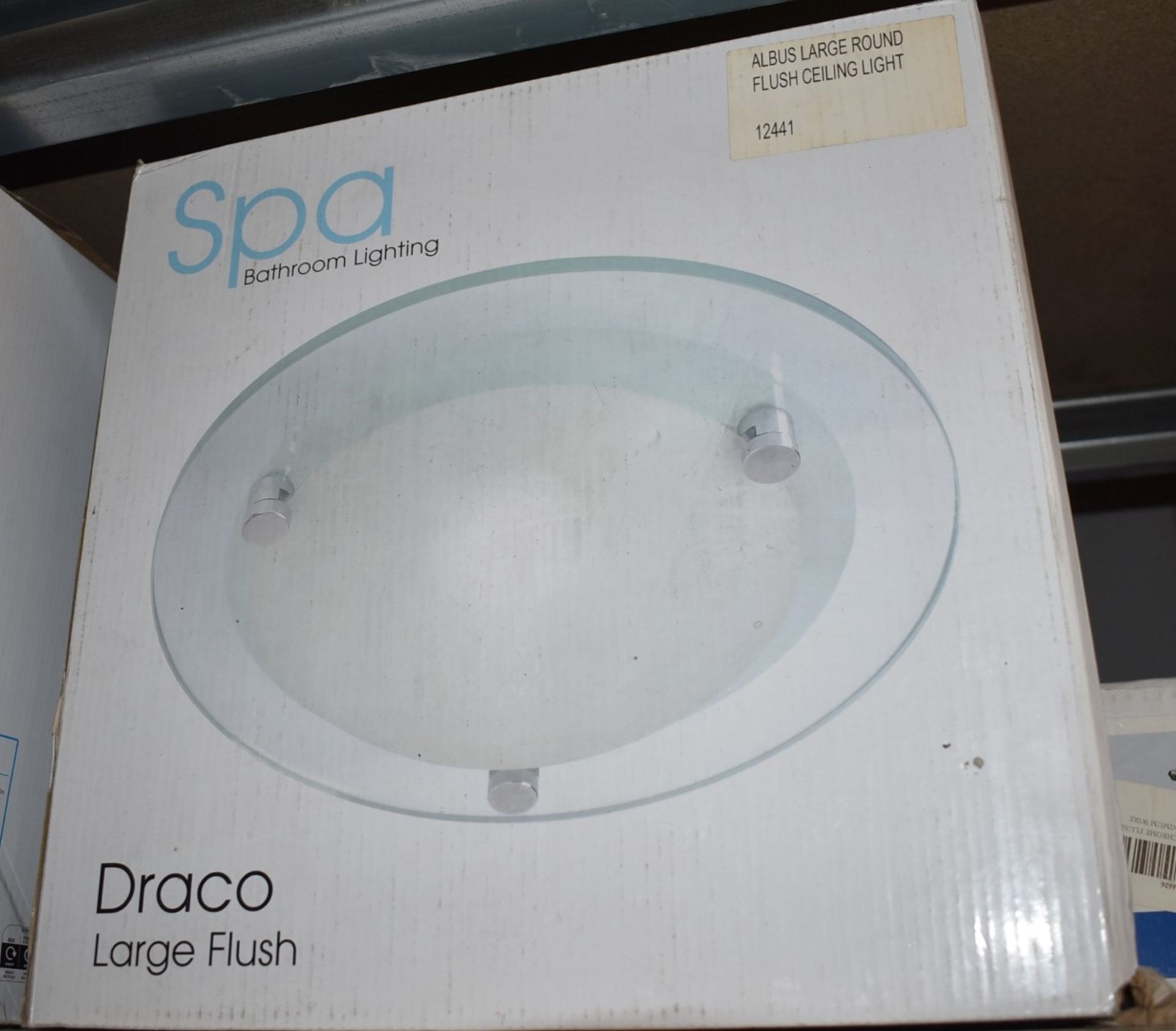 1 x Spa Bathroom Lighting - Draco Round Flush Ceiling Light - Unused Boxed Stock - CL011 - Location: - Image 2 of 6