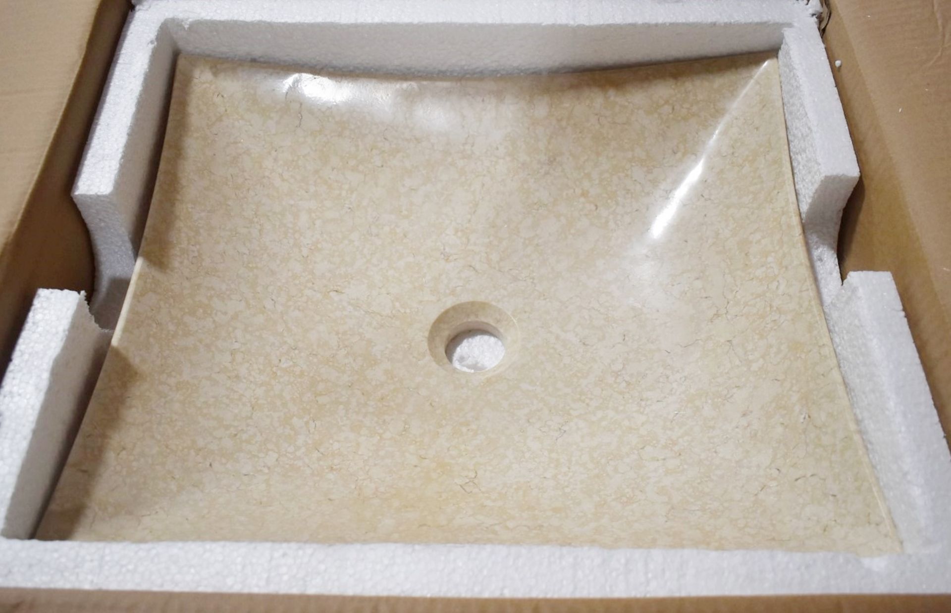 1 x Stonearth 'Aston' Solid Galala Marble Stone Countertop Sink Basin - New Boxed Stock - RRP £495 - - Image 4 of 7