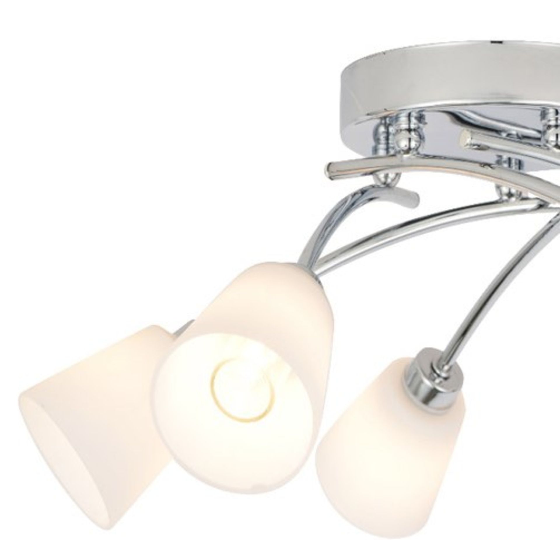 1 x Spa Bathroom Light Fitting - Tucana 5 Light Spotlight With Chrome Finish Frosted Glass - Image 3 of 3