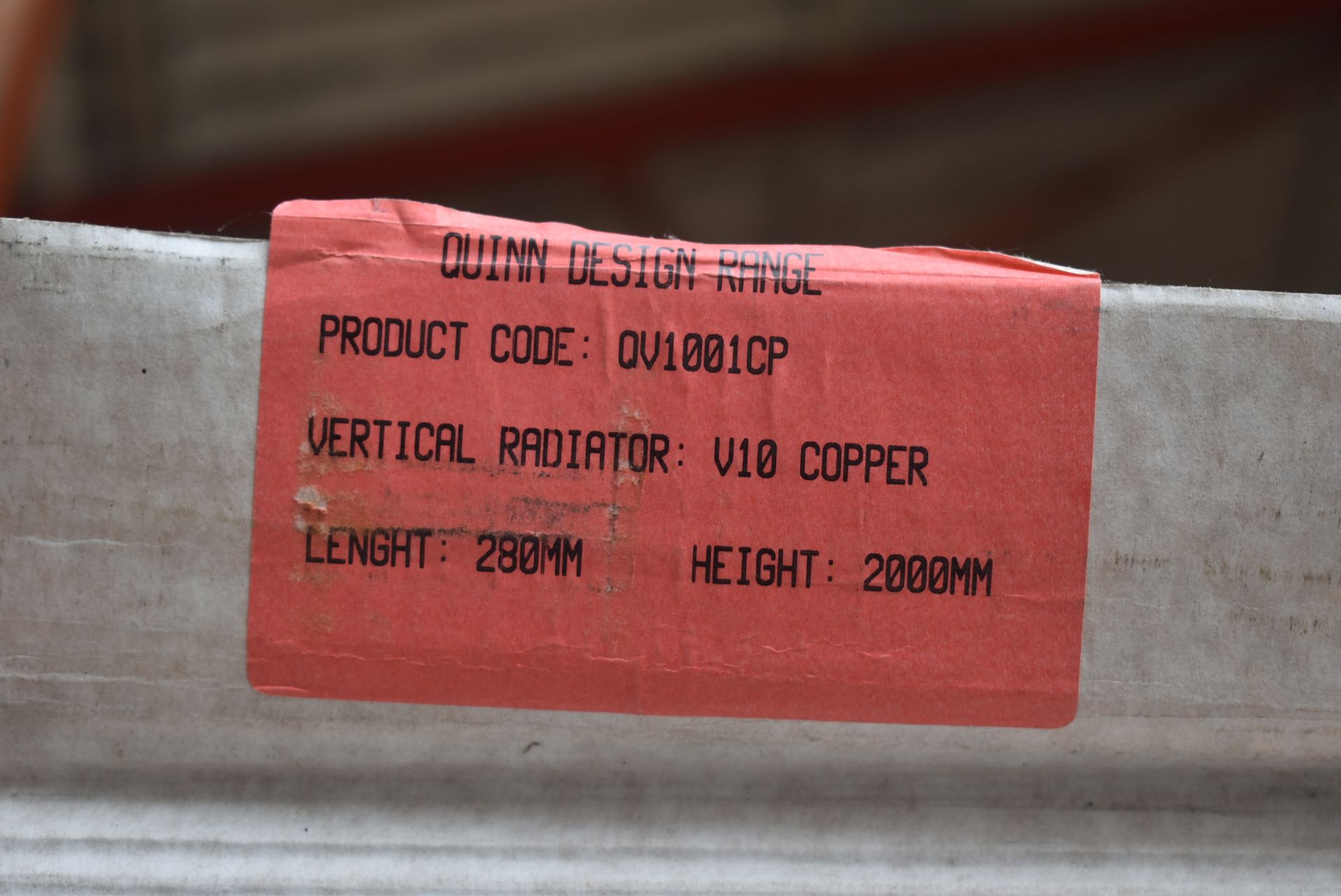 1 x Quinn Single Panel Vertical Radiator in Victorian Copper - Contemporary Design - BTU 4944 - 1449 - Image 2 of 5