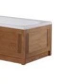 1 x Stonearth 700mm Bath End Panel - American Solid Oak - Original RRP £190 - New Boxed Stock - Ref: