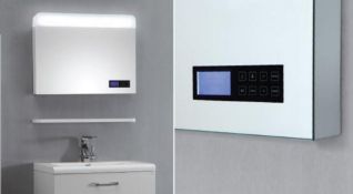 1 x Austin Bathrooms LUNAR Digital 800mm Illuminated Wall Mirror With No Touch Sensors, Rounds Edges