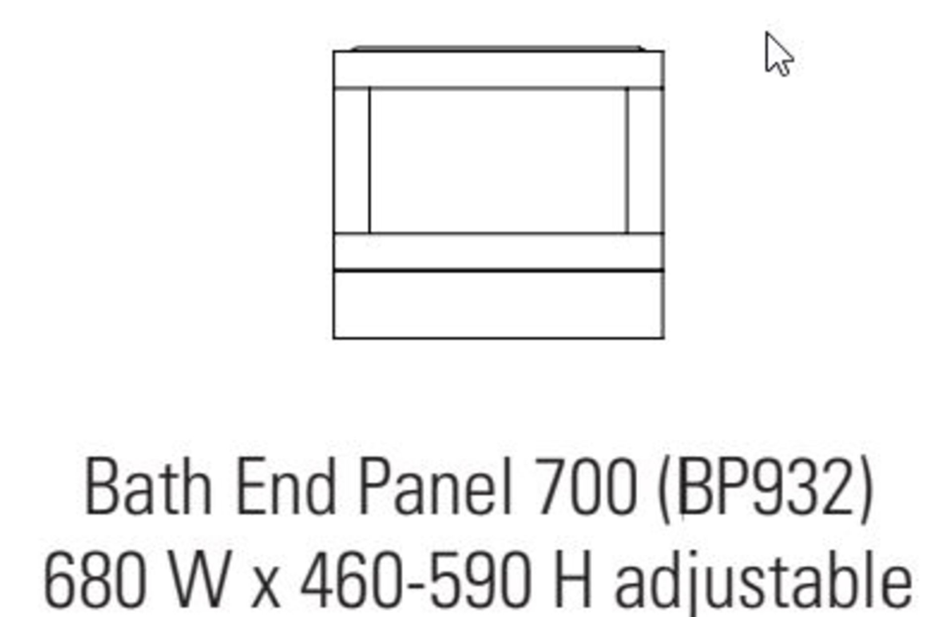 1 x Stonearth 700mm Bath End Panel - American Solid Walnut - Original RRP £190 - New Boxed Stock - - Image 2 of 2