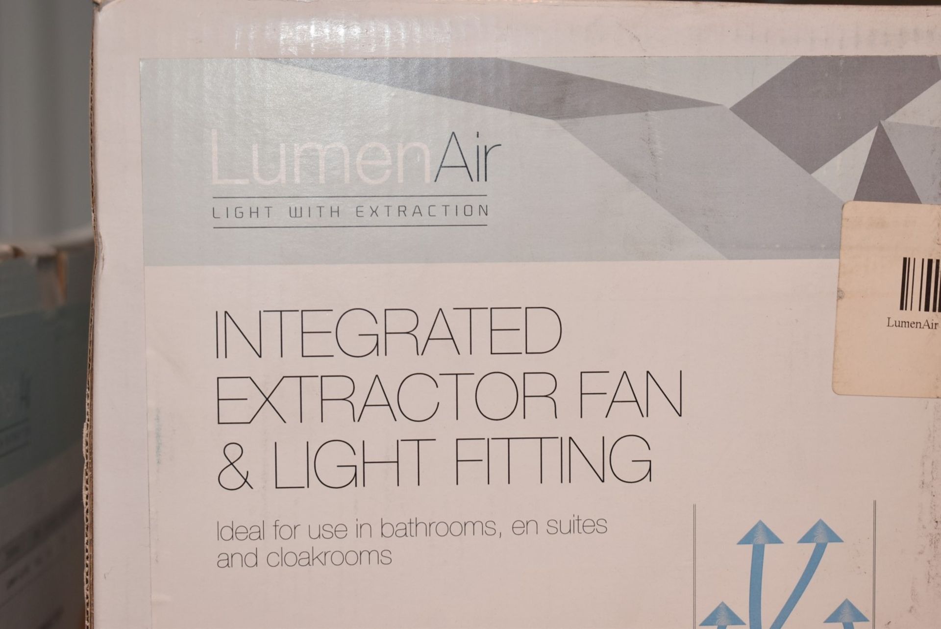 1 x LumenAir 5 Glass Flush Bathroom Ceiling Light With Extractor Fan - RRP £218 - Unused Boxed Stock - Image 11 of 11