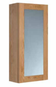 1 x Stonearth 300mm Wall Mounted Mirrored Bathroom Cabinet - American Solid Oak - Original RRP £235