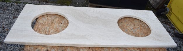 1 x Stonearth Marble Stone Countertop - Profiled Edges - Ref 191 - Size: 150 x 57 cms - Location: