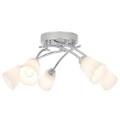1 x Spa Bathroom Light Fitting - Tucana 5 Light Spotlight With Chrome Finish Frosted Glass