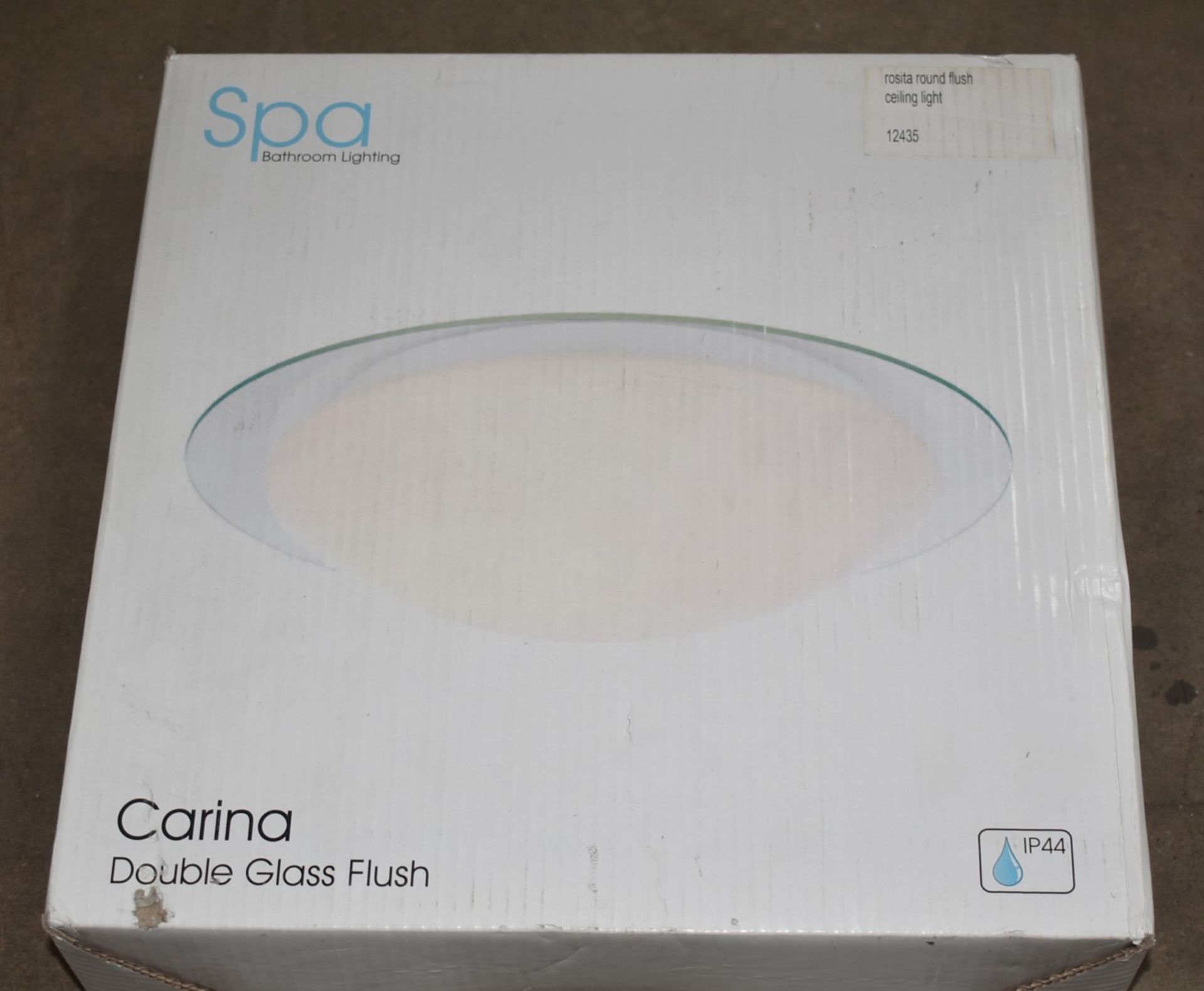 1 x Spa Bathroom Lighting - Carina Glass and Opal Round Ceiling Light - Unused Boxed Stock - CL011 - - Image 2 of 3