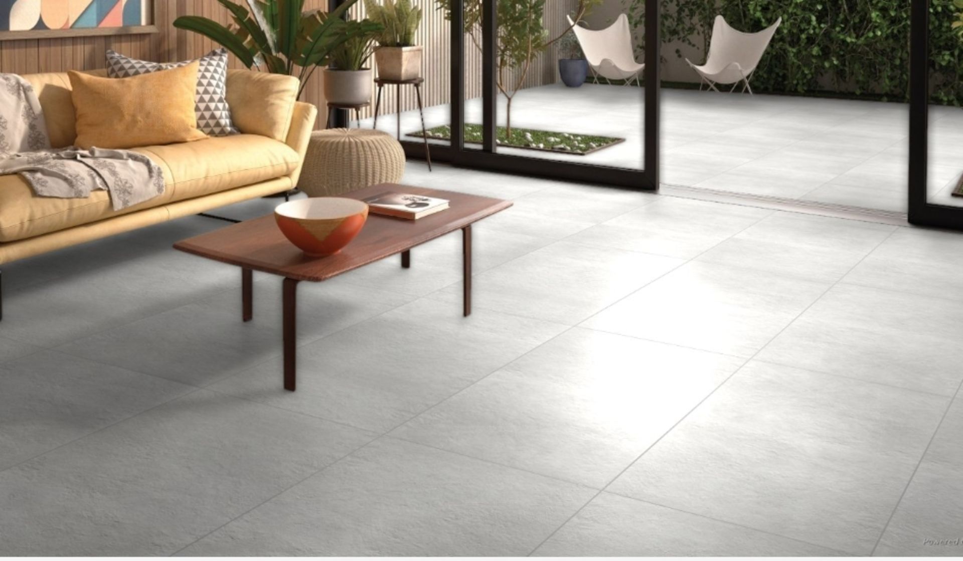 12 x Boxes of RAK Porcelain Floor or Wall Tiles - Design Concrete Range - White Colour With Matt - Image 3 of 13