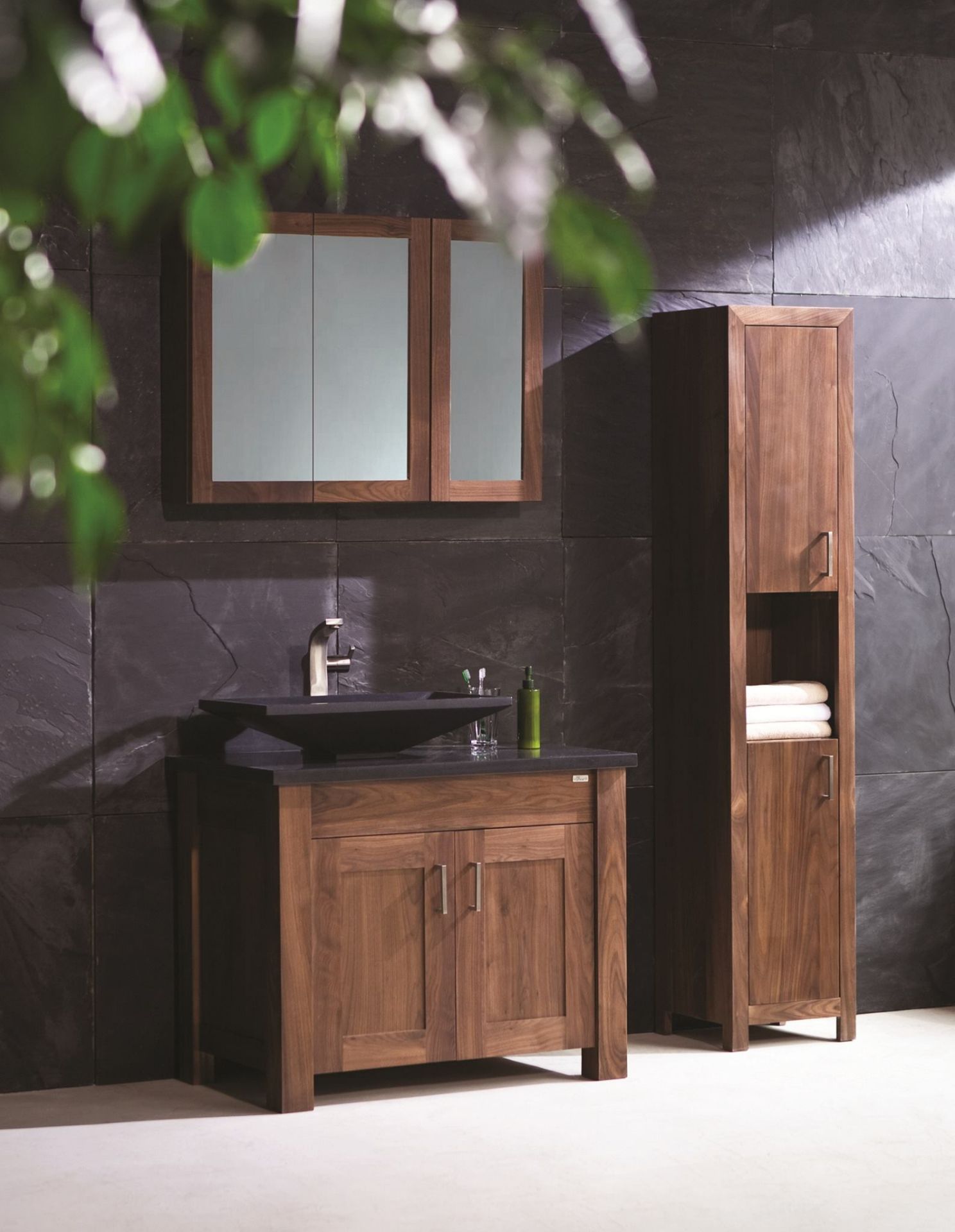 1 x Stonearth 'Finesse' Countertop Washstand - American Solid Walnut - Flat Pack - RRP £1,400 - Image 5 of 10