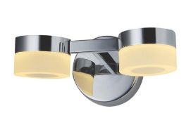 1 x Spa Bathroom Lighting - Rhea Twin LED Wall Light in Chrome - Unused Boxed Stock - CL011 -