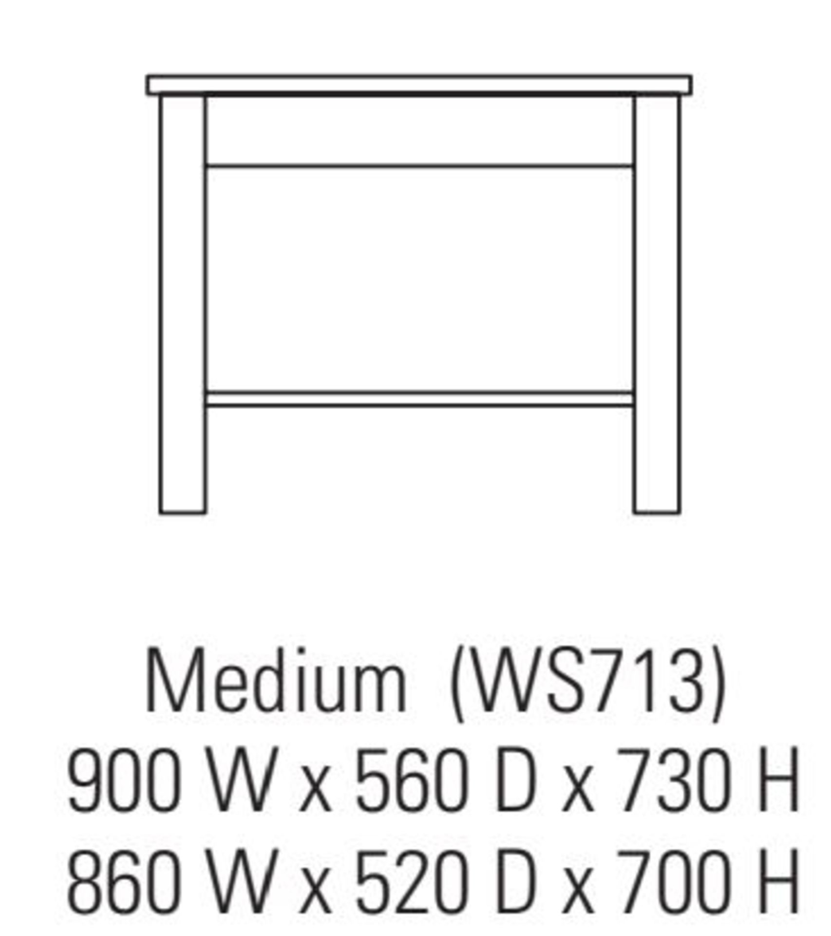 1 x Stonearth 'Prestige' Open Shelf 900mm Countertop Washstand - American Solid Oak - RRP £640 - Image 2 of 11