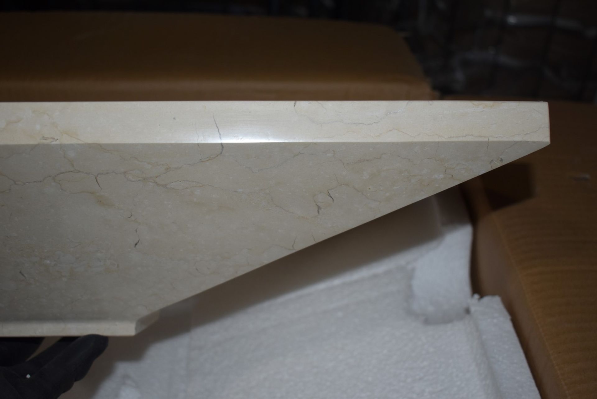 1 x Stonearth 'Karo' Solid Galala Marble Stone Countertop Sink Basin - New Boxed Stock - RRP £ - Image 6 of 8