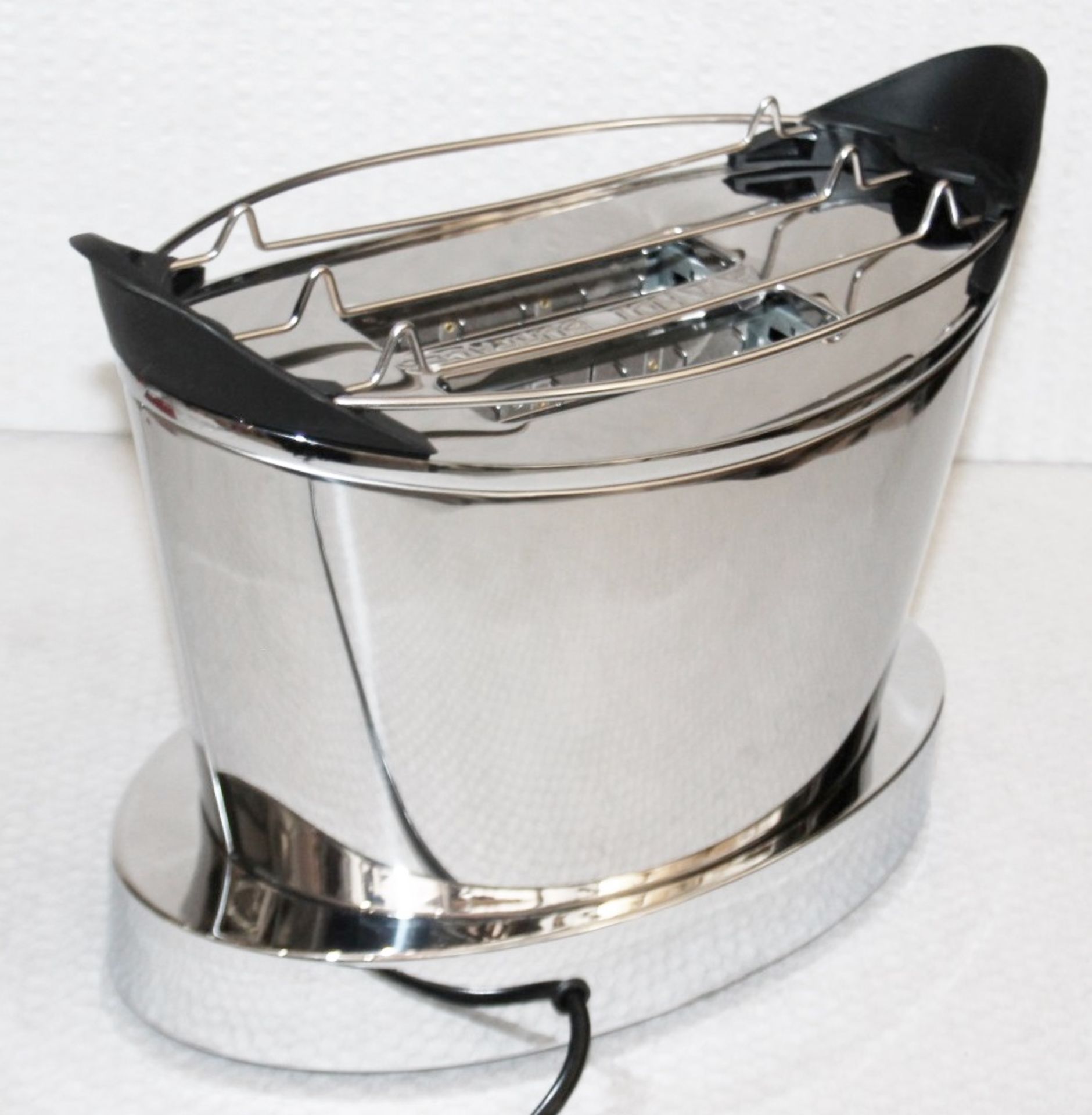 1 x Bugatti 'VOLO' Designer 2-Slice Self-Lowering Toaster In Chrome - Original Price £178.00 - Boxed - Image 4 of 13