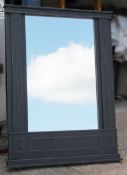 1 x Stately Tall Wall Mirror In Charcoal Grey With A Distressed Finished - CL753 - Ref: GEN255/G-