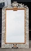 1 x Impressive 2.4-Metre Tall Hand-Carved Gilt Gothic Mirror - Dimensions: H245 x W140 x D10cm -