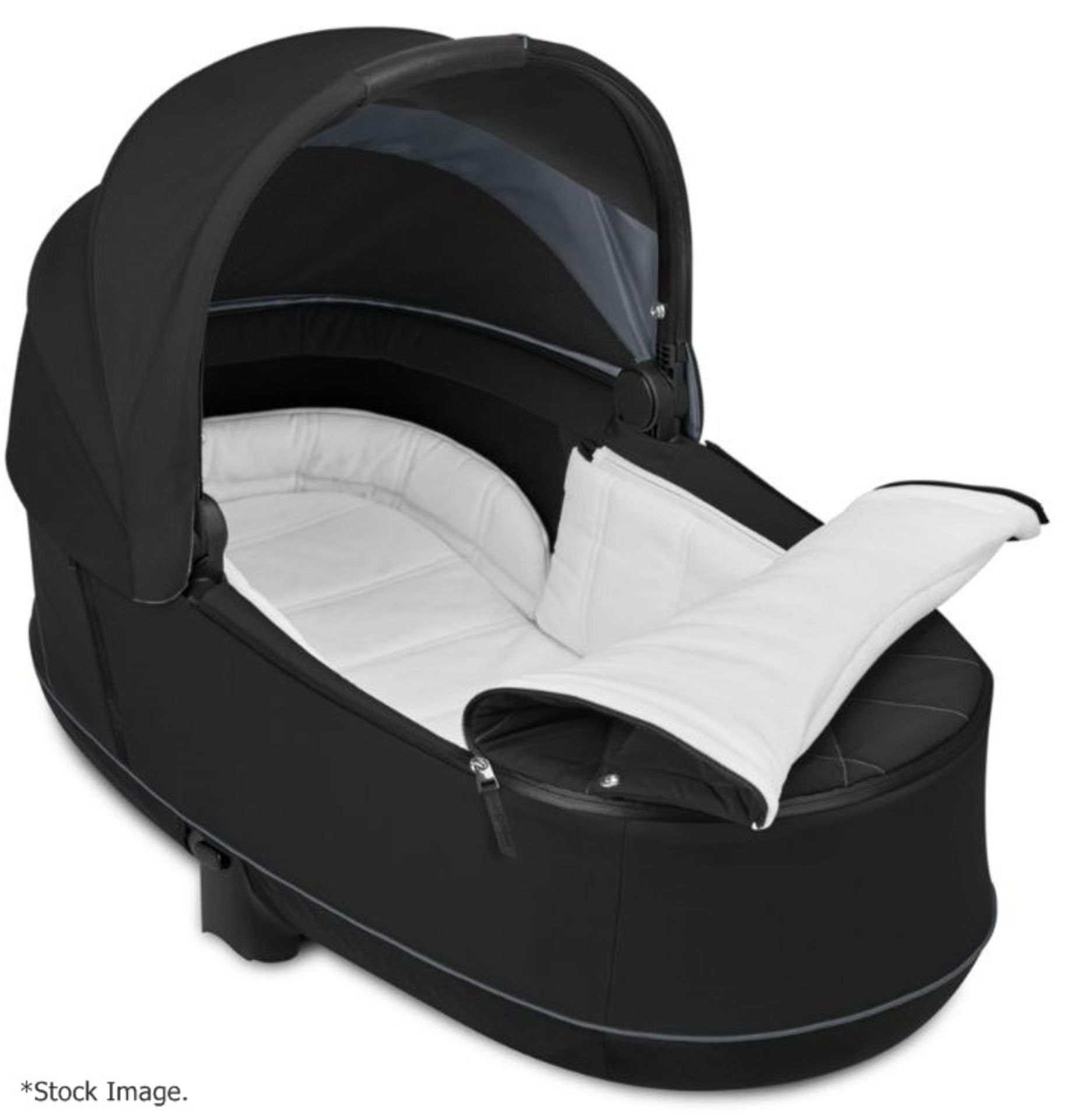 1 x CYBEX 'Priam' Luxury Carrycot In Black - Original Price £329.95 - Unused Boxed Stock - Image 2 of 19