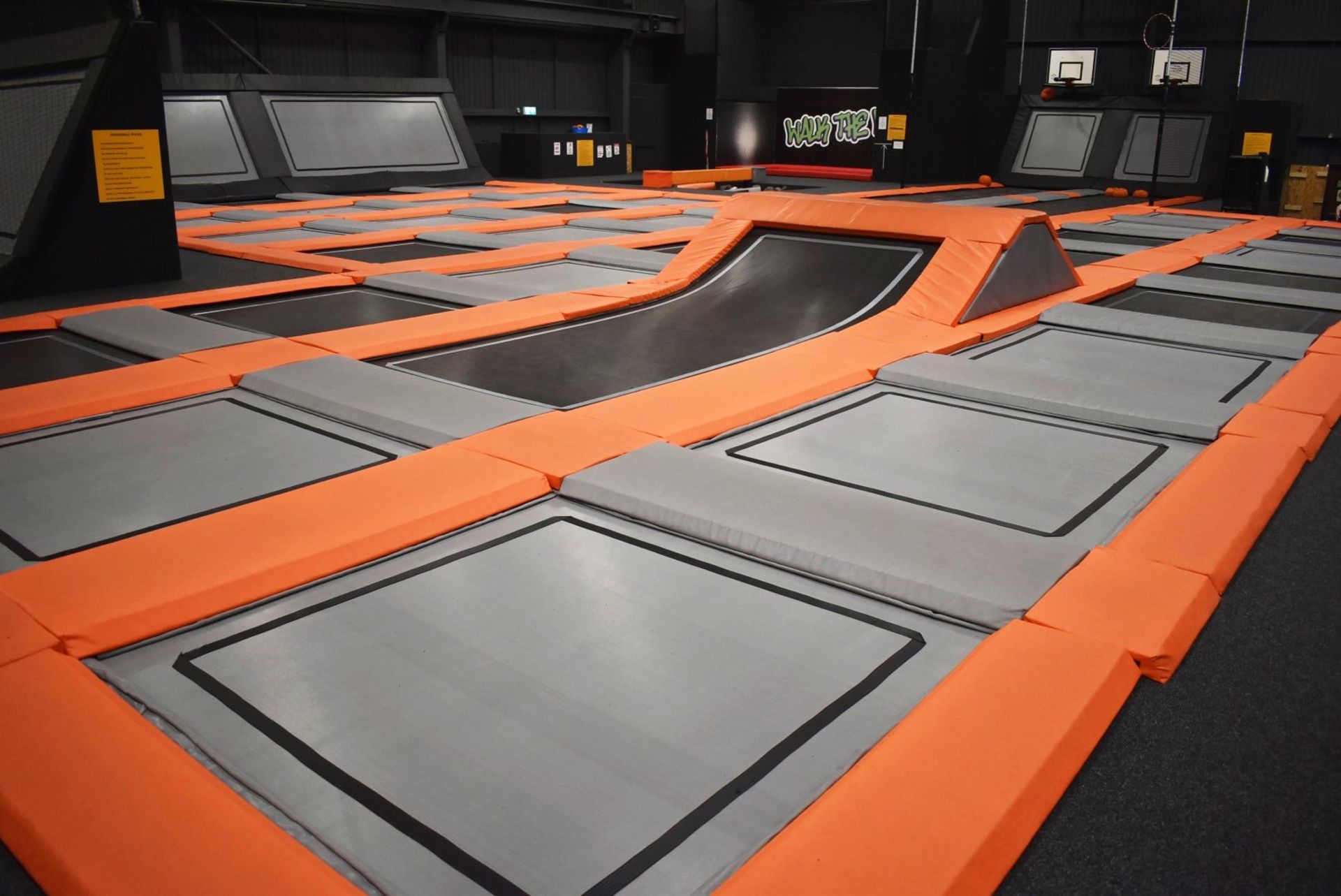 1 x Large Trampoline Park - Disassembled - Includes Dodgeball Arena And Jump Tower - CL766  - - Image 26 of 99