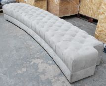 1 x CHRISTOPHER GUY Designer Commercial 3-Metre Long Curved Seating Sofa In A Faux Suede -