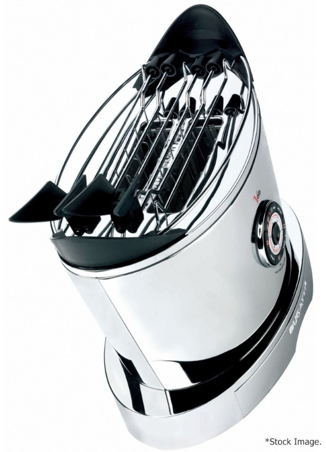 1 x Bugatti 'VOLO' Designer 2-Slice Self-Lowering Toaster In Chrome - Original Price £178.00 - Boxed - Image 2 of 13