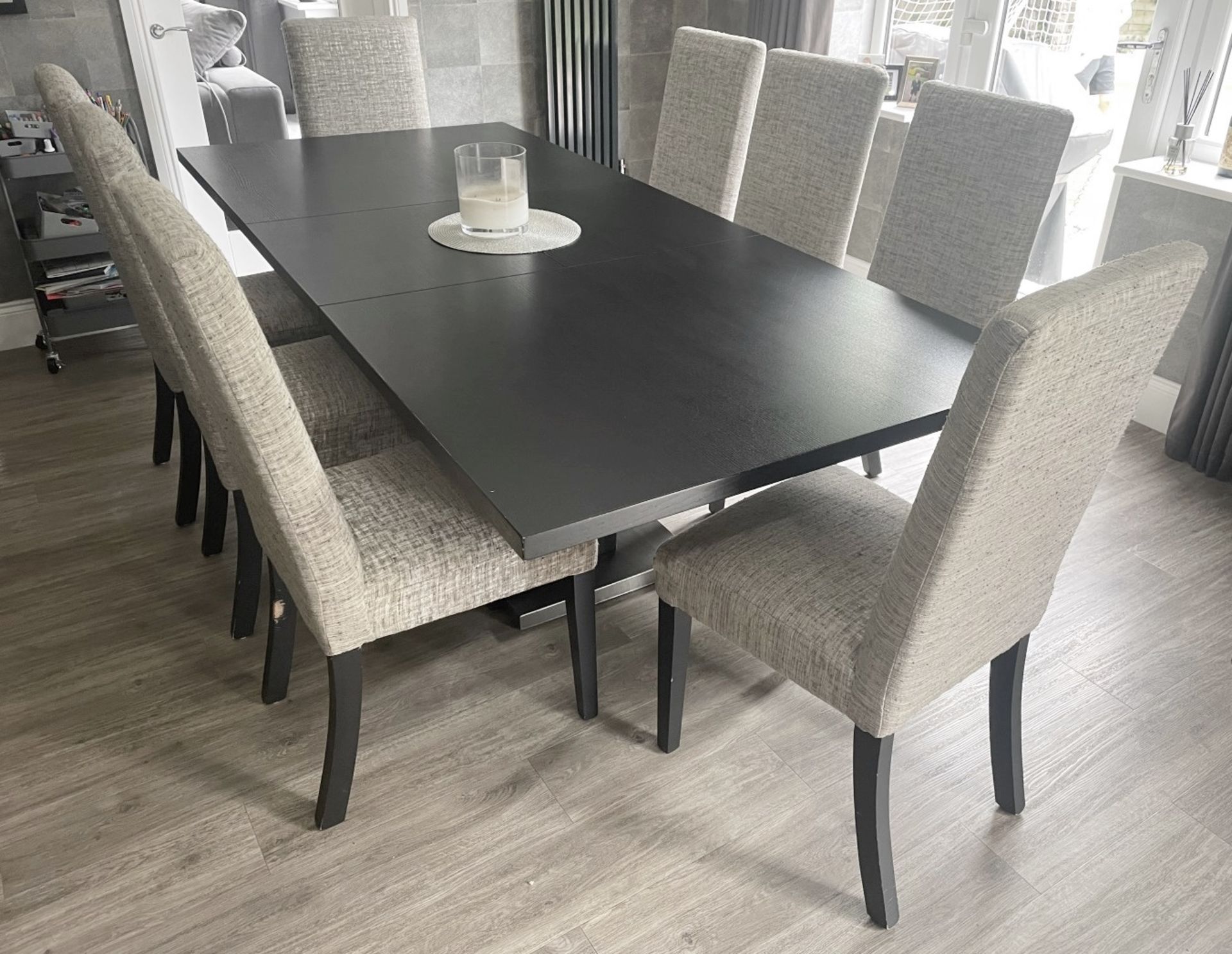 1 x Extending 2.4-Metre Dining Table With 8 x Upholstered Chairs, And Sideboard Unit - NO VAT - Image 7 of 26