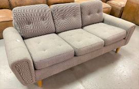 1 x Designer Three Seater Sofa by Muuto - Upholstered in Patterned Fabric - Approx RRP £4,500