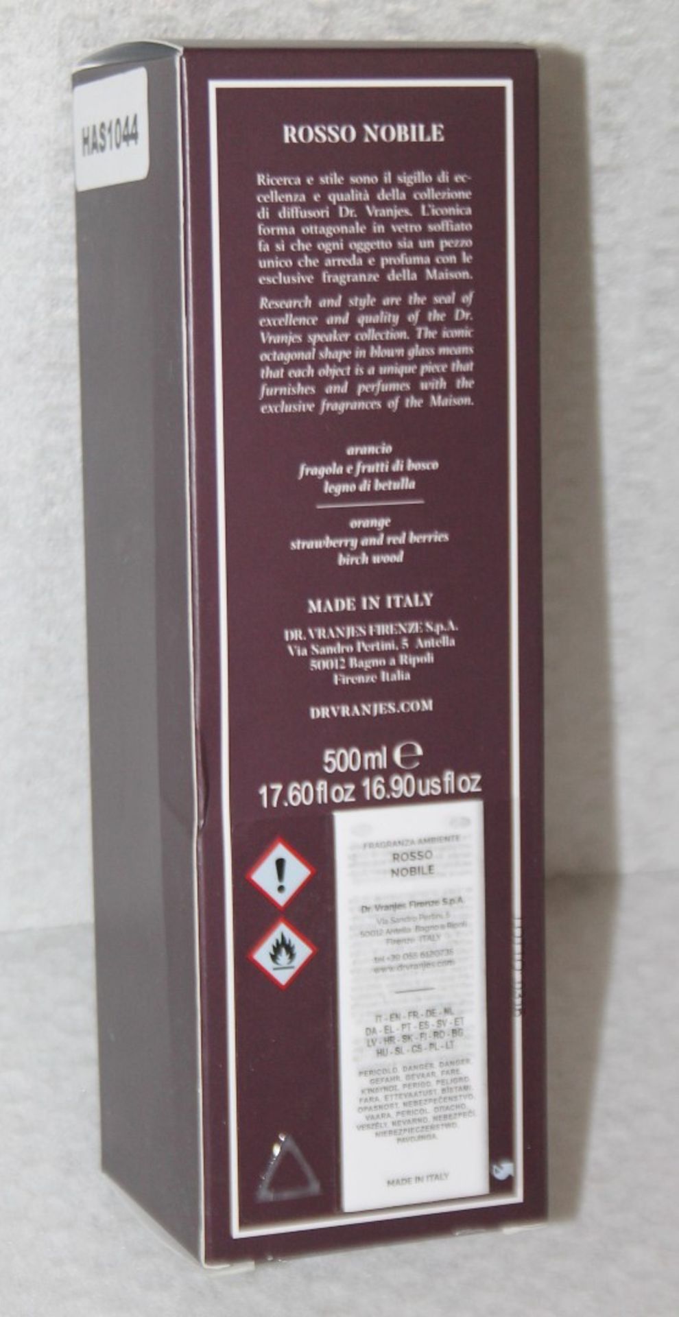 1 x DR. VRANJES FIRENZE 'Rosso Nobile' Fragrance Refill (500ml) - Original Price £71.95 - Boxed - Image 5 of 5