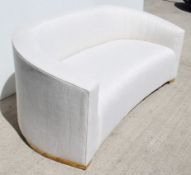 1 x GEORGE SMITH Bespoke Artisan Handcrafted Curved Sofa In White - Original Price £14,000