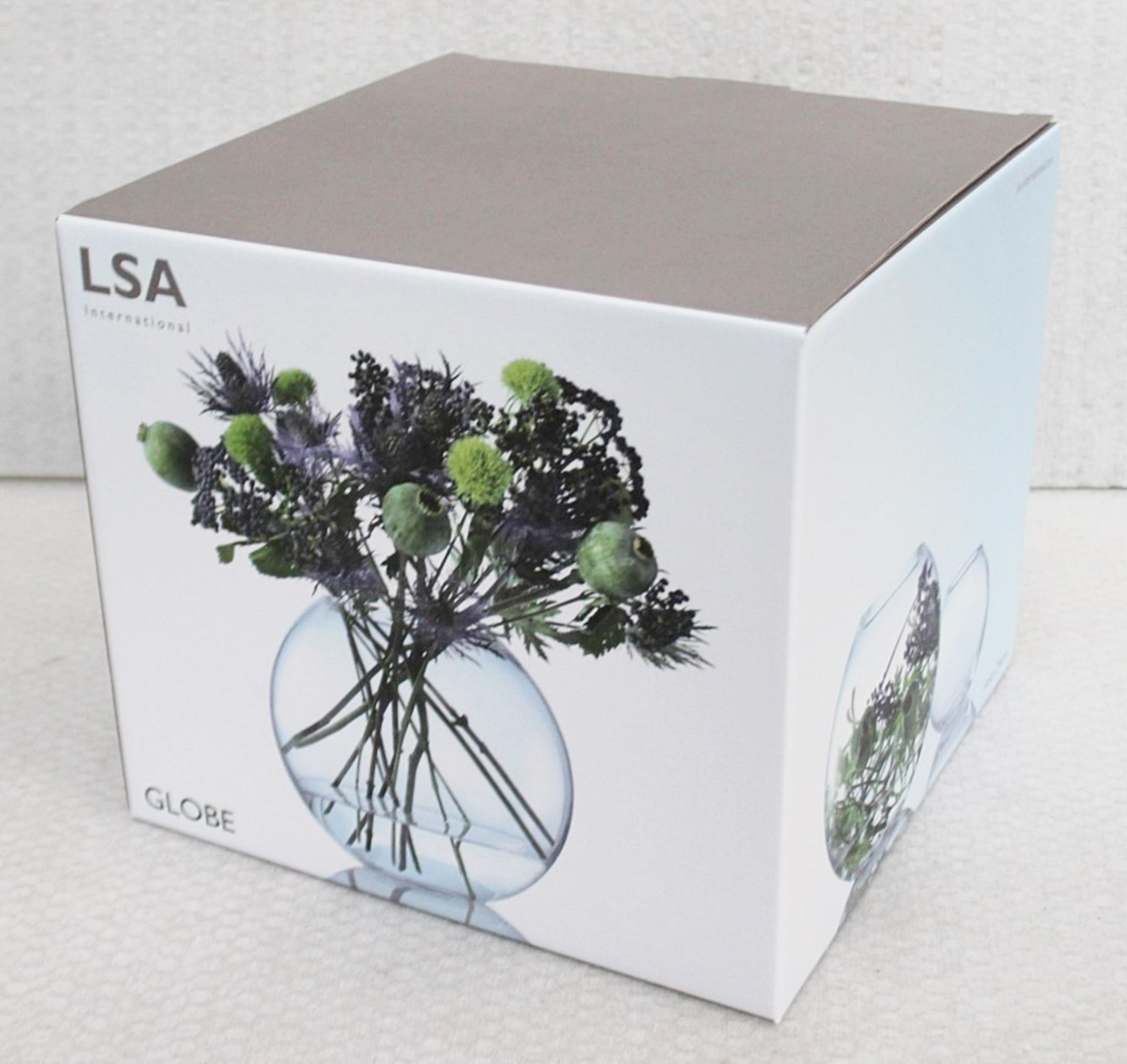 1 x LSA 'Globe' Luxury 24cm Mouthblown Handmade Glass Vase  - Unused Boxed Stock - Image 3 of 6