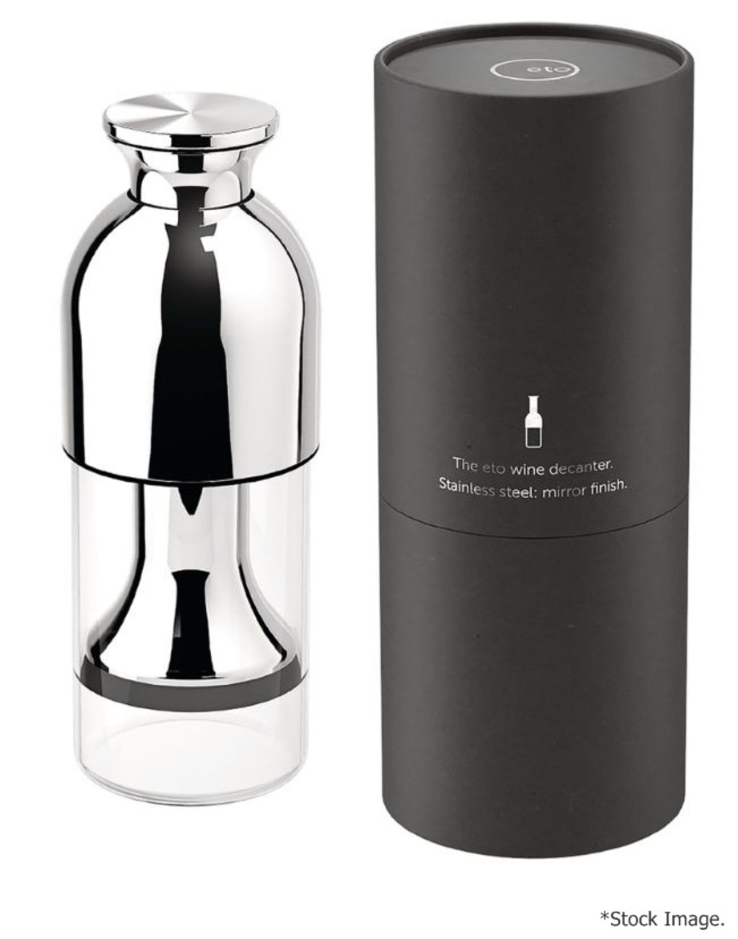 1 x ETO Stainless Steel Wine Decanter - Original Price £129.00 - Boxed Stock - Ref: HAS1071/APR22/ - Image 2 of 8