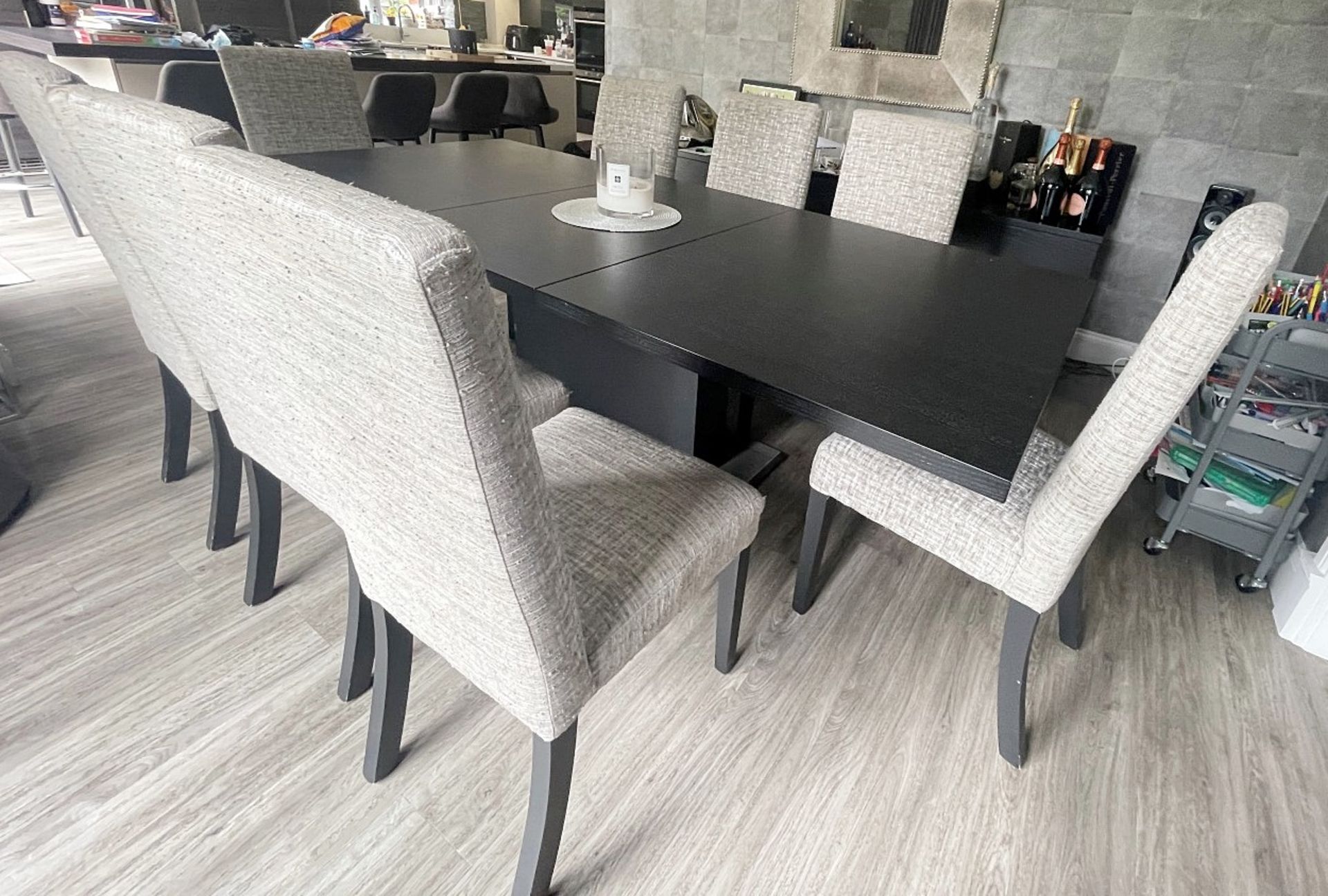 1 x Extending 2.4-Metre Dining Table With 8 x Upholstered Chairs, And Sideboard Unit - NO VAT - Image 9 of 26