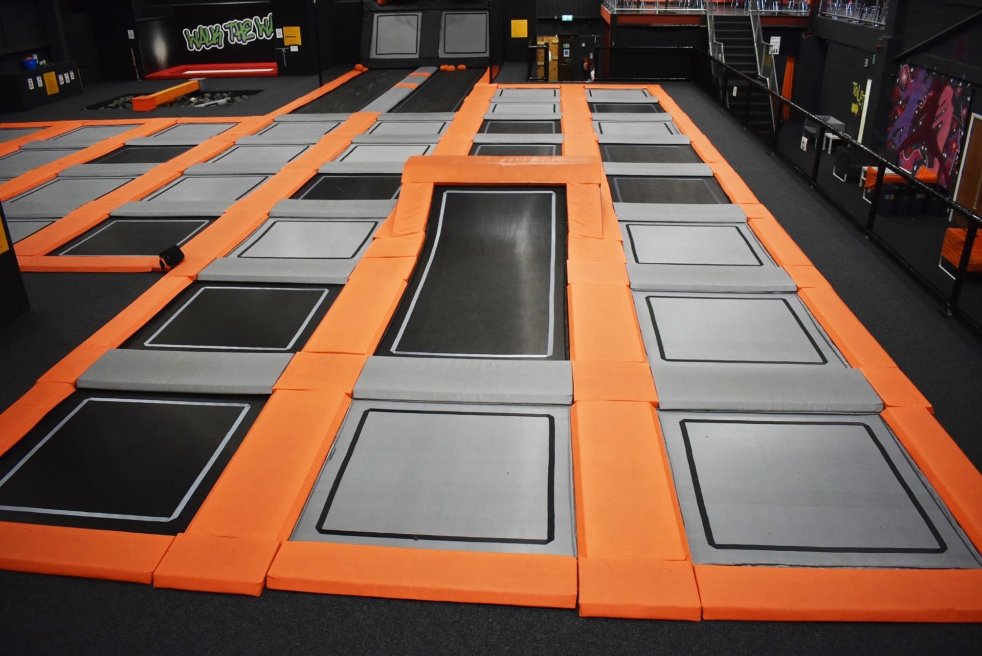 1 x Large Trampoline Park - Disassembled - Includes Dodgeball Arena And Jump Tower - CL766  - - Image 12 of 99