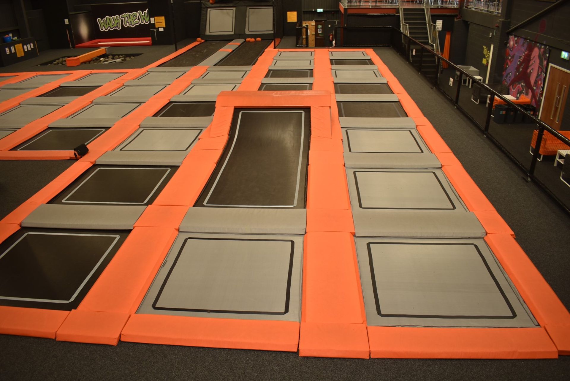 1 x Large Trampoline Park - Disassembled - Includes Dodgeball Arena And Jump Tower - CL766  - - Image 37 of 99