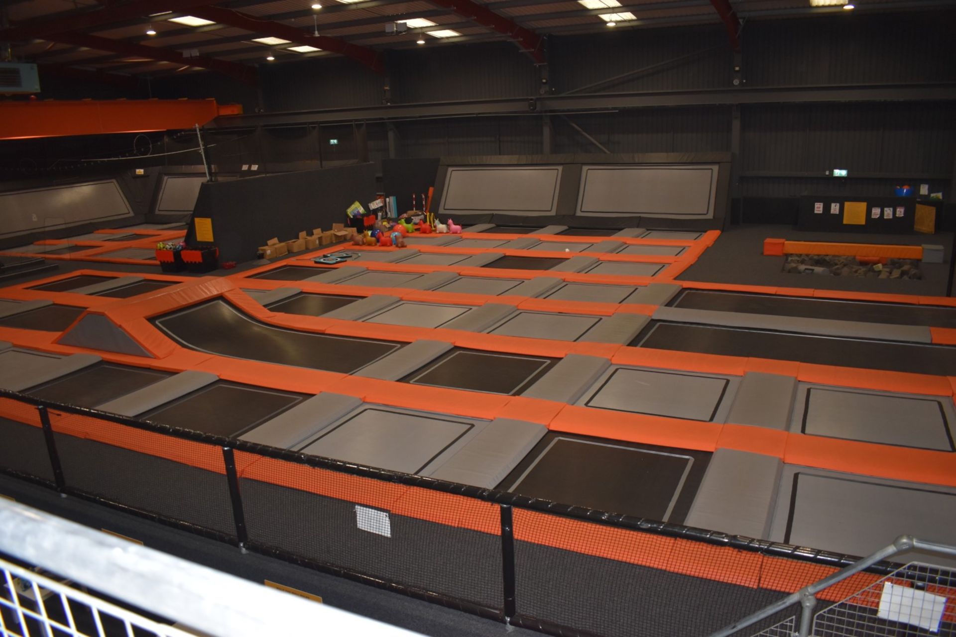 1 x Large Trampoline Park - Disassembled - Includes Dodgeball Arena And Jump Tower - CL766  - - Image 27 of 99