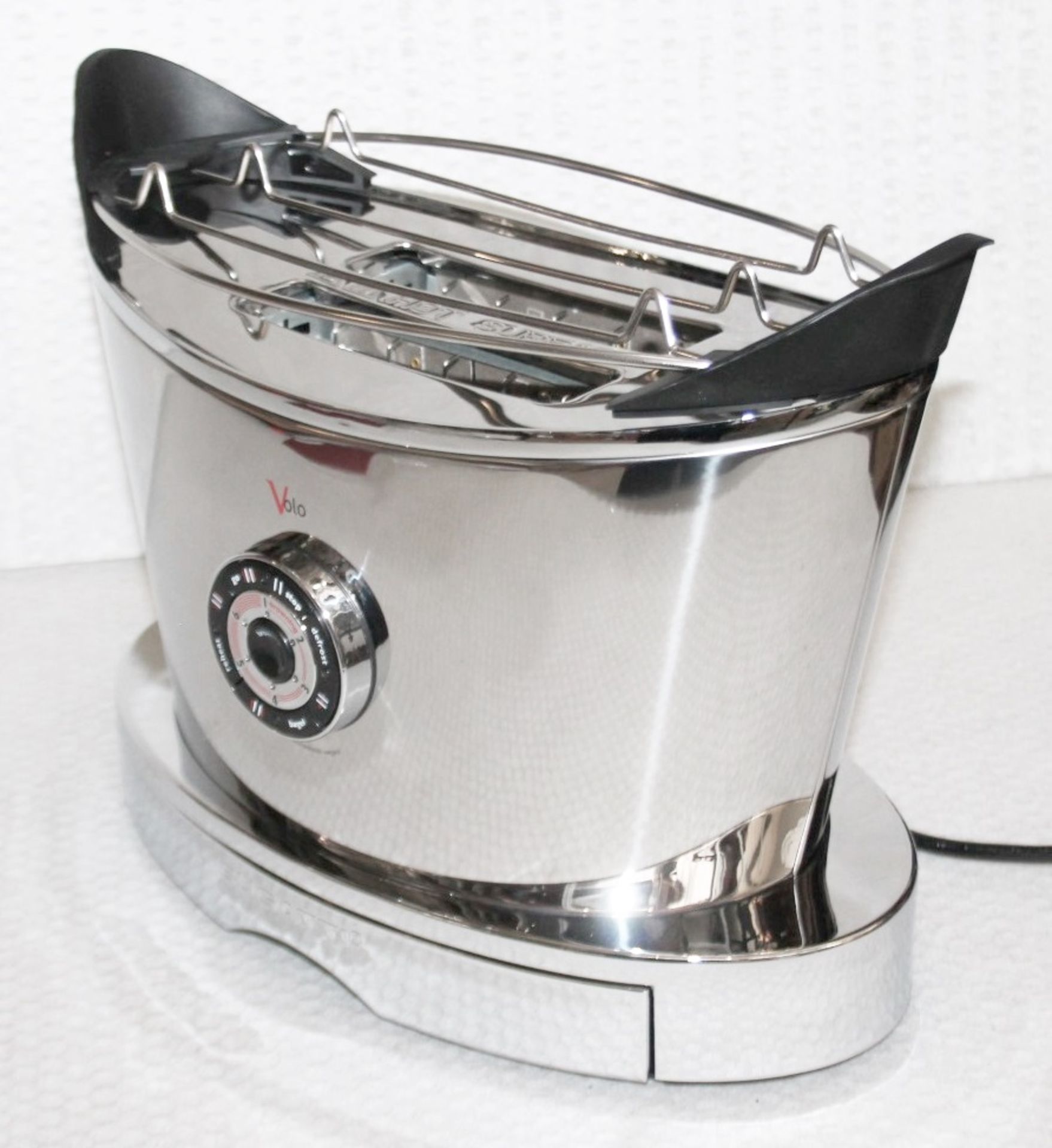 1 x Bugatti 'VOLO' Designer 2-Slice Self-Lowering Toaster In Chrome - Original Price £178.00 - Boxed - Image 3 of 13