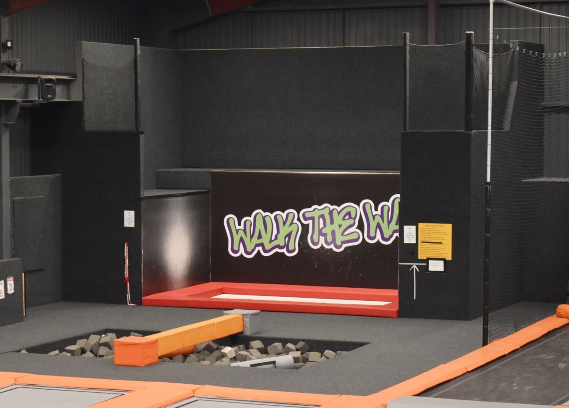 1 x Large Trampoline Park - Disassembled - Includes Dodgeball Arena And Jump Tower - CL766  - - Image 82 of 99