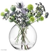 1 x LSA 'Globe' Luxury 24cm Mouthblown Handmade Glass Vase  - Unused Boxed Stock