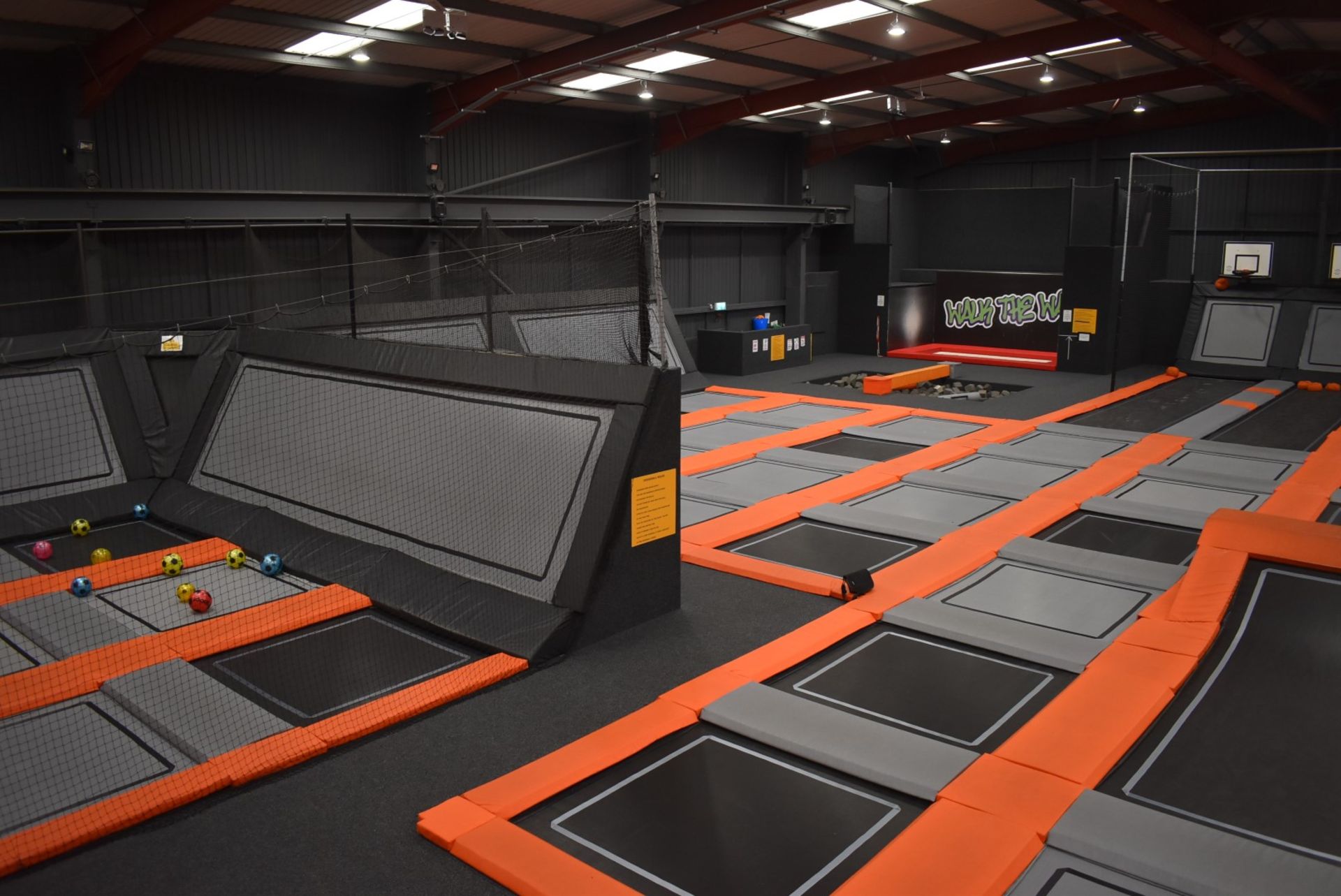 1 x Large Trampoline Park - Disassembled - Includes Dodgeball Arena And Jump Tower - CL766  - - Image 15 of 99