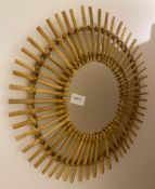 1 x Round Bamboo Mirror - Size: diameter 600mm - CL776 - Ref: GB072 - Location: London W1WFrom a