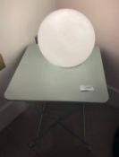 1 x Small Green Table With Ball Light - Size: 400mm x 400mm x 600mm - CL776 - Ref: GB061 - Location: