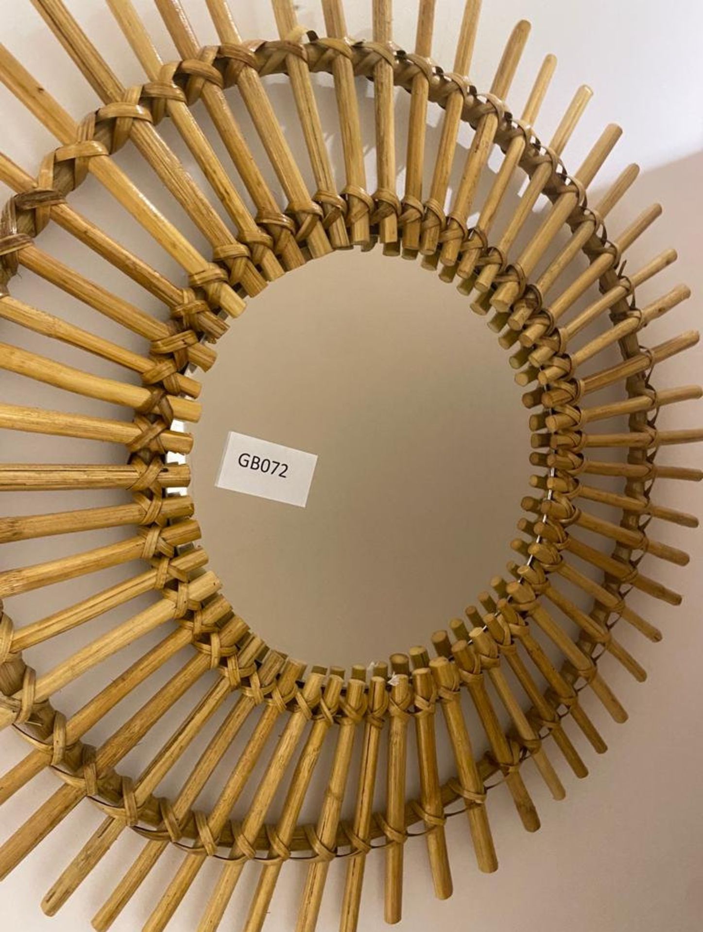 1 x Round Bamboo Mirror - Size: diameter 600mm - CL776 - Ref: GB072 - Location: London W1WFrom a - Image 2 of 2