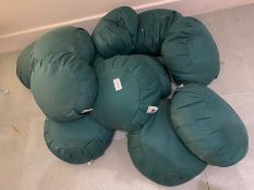 11 x Green 'Blue Banyan' Therapy Cushions - CL776 - Ref: GB068 - Location: London W1WFrom a recently