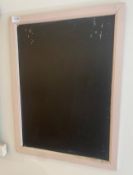 1 x Pink Framed Blackboard - Size: 650mm (w) x 850mm (h) - CL776 - Ref: GB038 - Location: London