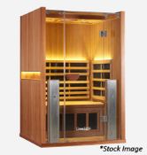 1 x Clearlight Infrared Two Person Sauna By Saunaworks - With Lights And Speakers - In Excellent