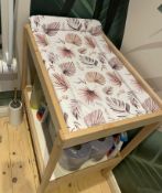 1 x Wooden Baby Changing Table With Padded Top - Size: 700mm x 530mm x 1900mm - CL776 - Ref: GB097 -