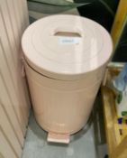 1 x Pink Metal Pedal Bin - CL776 - Ref: GB067 - Location: London W1WFrom a recently closed