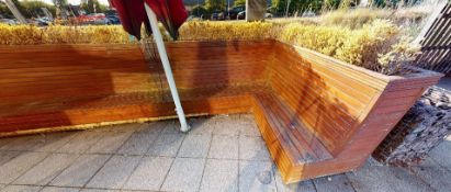 1 x Large Outdoor Wooden Seating Bench - Approx 32ft in Length - CL779 - Location: Nottingham NG4