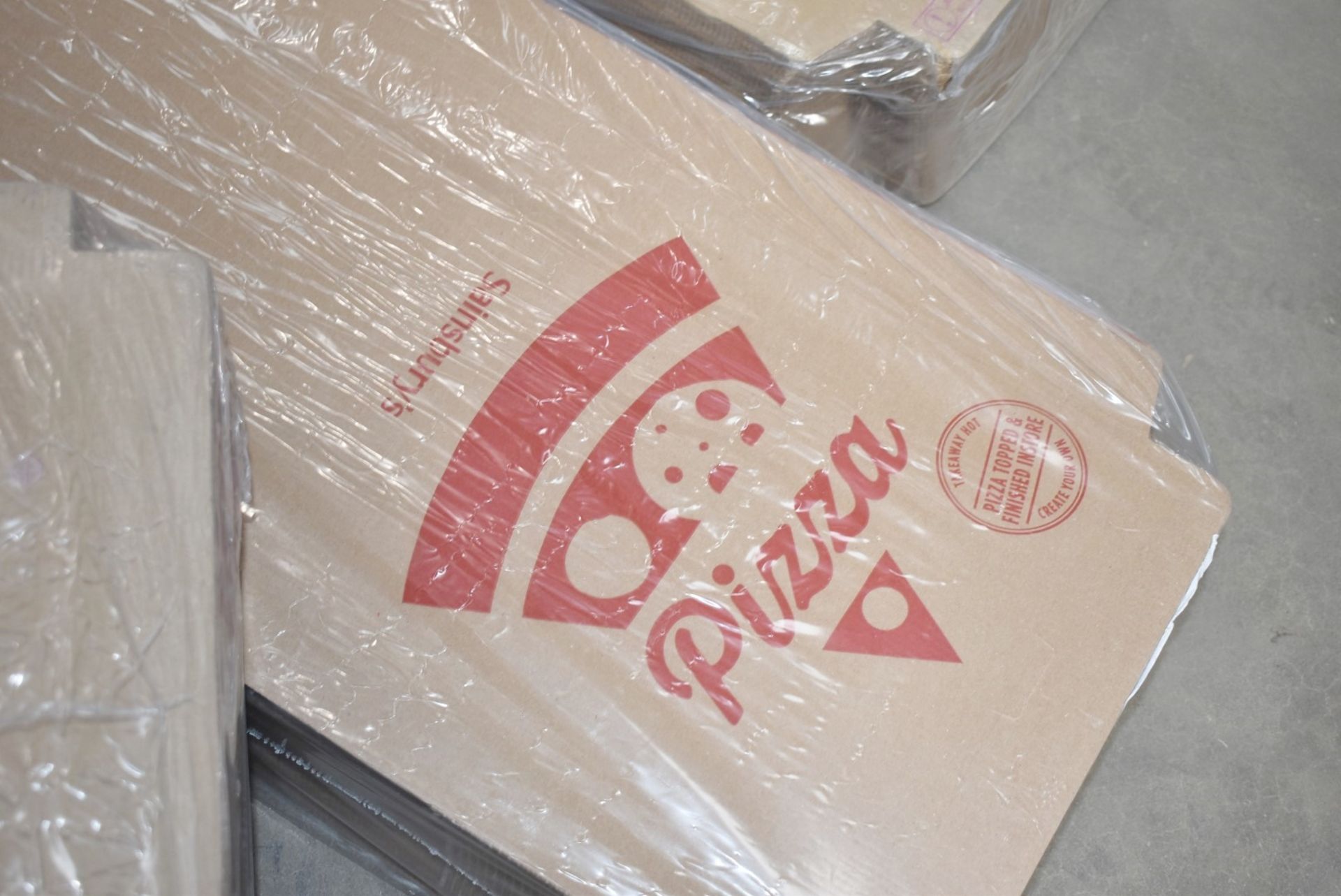 300 x Supermarket Branded 10 Inch Pizza Boxes - Includes 3 x Boxes of 100 - New and Sealed - CL232 - - Image 2 of 11