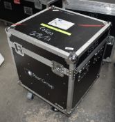 1 x Flight Case on Castors For Visual or Audio Equipment - Size: H76 x W62 x D58 cms